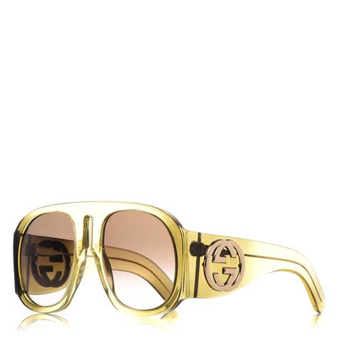 gucci aviator sunglasses yellow lens|gucci aviator sunglasses for women.